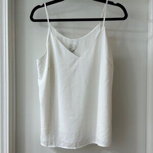 NWT A New Day Cream Spaghetti Strap Tank Blouse, Size L